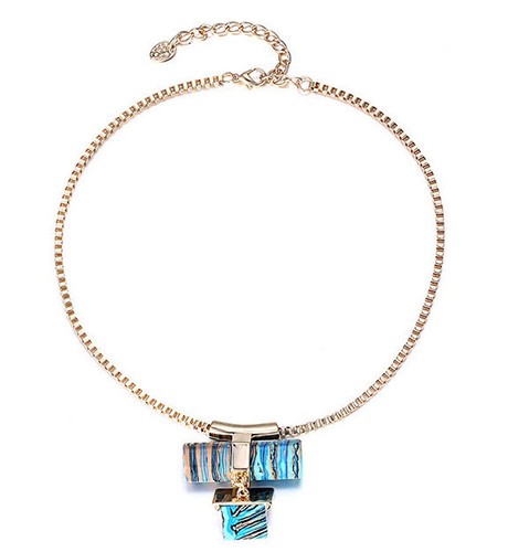 Marni blue rock pendant - ,